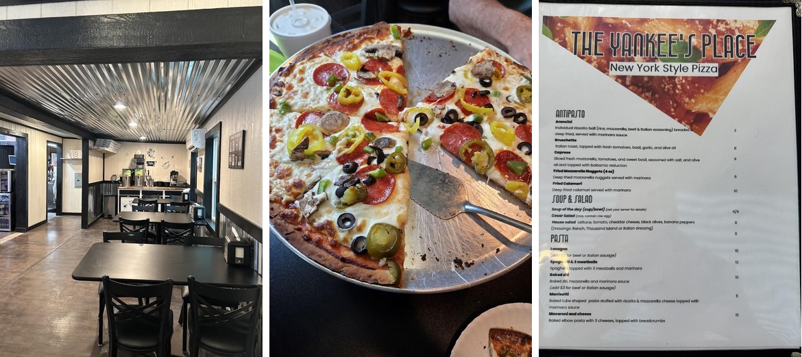 The Yankee's Place Menu